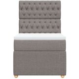  Krevet s oprugama i madracem smeđesivi 80x200 cm od tkanine | shoptok.hr