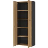 Germania Antracitno sivi/u prirodnoj boji ormar u dekoru hrasta 75x196x40 cm Podium – | shoptok.hr
