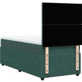 Box spring krevet s madracem tamnozeleni 90x200 cm baršunasti | shoptok.hr