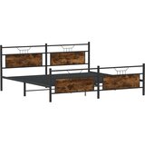 Metalni okvir kreveta bez madraca boja hrasta 193x203 cm | shoptok.hr