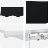  Povlačivi tende Crna 350 x 250 cm Poliester i aluminij | shoptok.hr