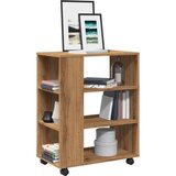 vidaXL Omarica na kolesih artisan hrast 60x35x75 cm inženirski les | Shoptok.si