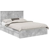 vidaXL Postelja s shranjevanjem z vzglavjem Betonsko siva 135 x 190 cm, (5000105928) | Shoptok.si