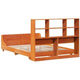  Posteljni okvir brez vzmetnice voščeno rjav 120x190 cm borovina | Shoptok.si