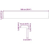  Prozorske klupice 2 kom tamnosmeđe 100x15x2 cm masivne hrast | shoptok.hr