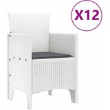  Vrtni set za objed 13 pcs Bijelo Sintetički ratan i Metal | shoptok.hr