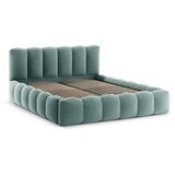 Micadoni Mentol zeleni tapecirani bračni krevet s prostorom za odlaganje s podnicom 180x200 cm Lupine – | shoptok.hr