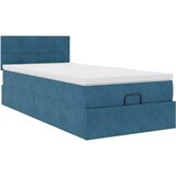 vidaXL Okvir kreveta s madraca tamnoplavi 90x200cm baršunasti | shoptok.hr