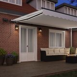  Skrovita tenda S LED lampica Bijelo 500 ×300 cm tkanina | shoptok.hr