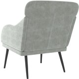  Fotelja svjetlosiva 63 x 76 x 80 cm baršunasta | shoptok.hr
