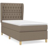  Krevet s oprugama i madracem smeđesivi 90x200 cm od tkanine | shoptok.hr