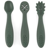 Petite&Mars Silikonske žlice za učenje 3 kosi 6 m+ Take&Match, Misty Green | Shoptok.si