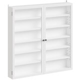 SoBuy Stenska vitrina z vrati Bela 80x12x80cm FSB113-H-W, (5000334877) Cene
