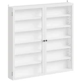 Stenska vitrina z vrati Bela 80x12x80cm FSB113-H-W, (5000334877)