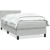Box Spring krevet s madracem svijetlo sivi 80x220 cm samt | shoptok.hr