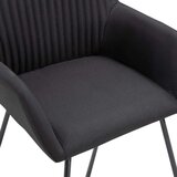  Jedilni stoli 2 kosa črno blago | Shoptok.si