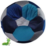 Gusenica lazy bag lopta plavo-siva - mogućnost personalizacije - bez veza, obim 230cm - do 5 godina