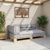  Jastučić za paletni kauč 3 pcs Siva 120 x 80 x 38 cm Tkanina | shoptok.hr