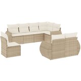 Maison Chic Seti vrtnega pohištva - Vrtna garnitura - Vrtni pohištvo set 8-delna z blazinami bež poli ratan, (21800334) | Shoptok.si