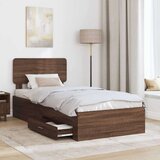 Okvir za krevet Smeđi hrast 75 x 190 cm Konstruirano drvo | shoptok.hr