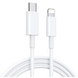 X Wave Kabl TIP-C-muški - LIGHTNING(za iPHONE -muški)/dužina 2m/3A/Aluminium /beli pvc ( TIP-C za iPhone 2m 3A Al white pvc ) TIP-C za iPhone 2m 3A Al white pvc Cene