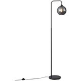 QAZQA Art Deco stoječa svetilka črna z dimnim steklom - Sandra | Shoptok.si