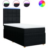 vidaXL Box spring postelja z vzmetnico črna 100x200 cm blago | Shoptok.si
