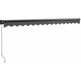 Tenda na uvlačenje antracit 4 x 3 m od tkanine i aluminija | shoptok.hr