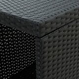  Barski stol sa stalkom za pohranu crni 120x60x110 cm poliratan | shoptok.hr