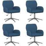  Okretne radne stolice 4 kom. 54 x 58 x 90 cm Plava Tkanina | shoptok.hr
