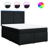 Maison Chic Box spring posteljni - Vzmetna postelja z vzmetnico črn 140x190 cm blago SL17201, (21883329) | Shoptok.si