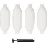 vidaXL Odbojniki za čoln 4 kosi beli 41x11,5 cm PVC | Shoptok.si