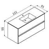 Hanah home Ormarić sa umivaonikom Nest 121 v2 630 | Eponuda.com