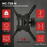 Maclean Stenski nosilec Mac-Lean MC-758 N max 30kg, (5000559835) Cene