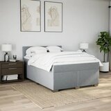  Krevet box spring s madracem svjetlosiva 160x200 cm tkanina | shoptok.hr