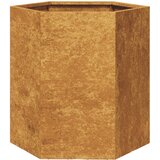 Furnova Vrtno korito heksagon 46x40x45 cm jeklo za vremenske vplive, (22014441) | Shoptok.si