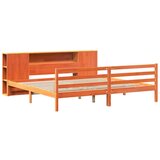  Krevet s regalom za knjige bez madraca 200x200 cm od borovine | shoptok.hr