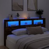 Ormarić za uzglavlje LED boja dimljenog hrasta 200x17x102 cm | Eponuda.com