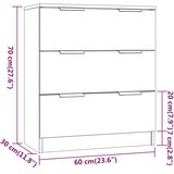  Komoda boja hrasta sonome 60 x 30 x 70 cm od konstruiranog drva | shoptok.hr