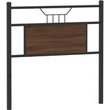 Maison Chic Posteljno vzglavje - Vzglavna omarica rjavi hrast 80 cm inženirski les in jeklo, (22077750) | Shoptok.si