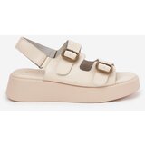 Boto Women's Platform And Wedge Sandals With Buckles Beige Genorre | shoptok.hr