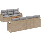  Set vrtnih sofa s jastučićima bež poli ratan akacija dvosedna vrtna sofa s pohranom i jastučićima bež poli ratan | shoptok.hr