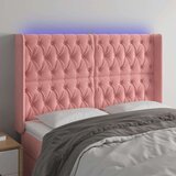  Uzglavlje ružičasto 147x16x118/128 cm baršunasto | shoptok.hr
