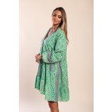 Fenzy Pamučna Mini Haljina S Uzorkom, Zelena | shoptok.hr