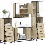 vidaXL 4-dijelni set kupaonskog namještaja boja hrasta sonome drveni | shoptok.hr