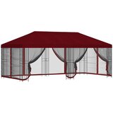Paviljon s bočnim stranama 6 x 3 m Tamno crvena | shoptok.hr