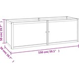  Povišena gredica 150 x 50 x 50 cm od masivne tikovine | shoptok.hr