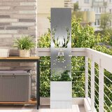 vidaXL Zaslon za zasebnost v vrtu Srebrna 32 x 140 cm Nerjaveče jeklo | Shoptok.si