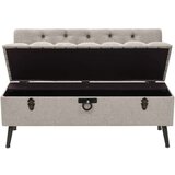vidaXL klupa za pohranu s naslonom 110 cm krem od tkanine | shoptok.hr