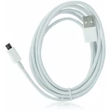  Podatkovni / polnilni kabel USB - micro USB - 3m - beli